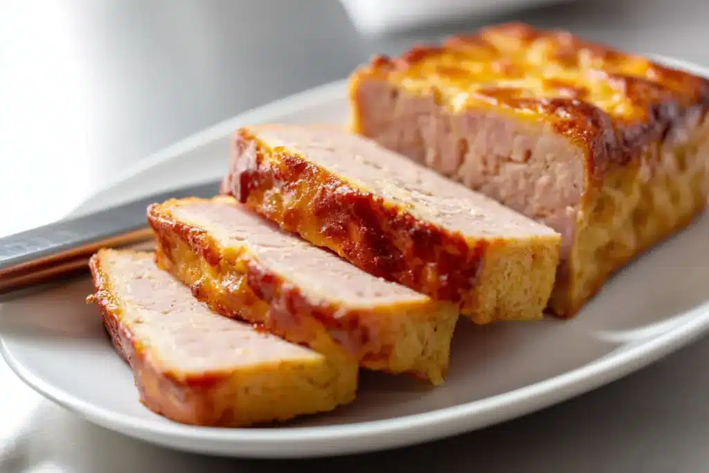 Leberkäse m9ata3 b’coupe kbir, bnina wrosa, 3la board fblad bzar