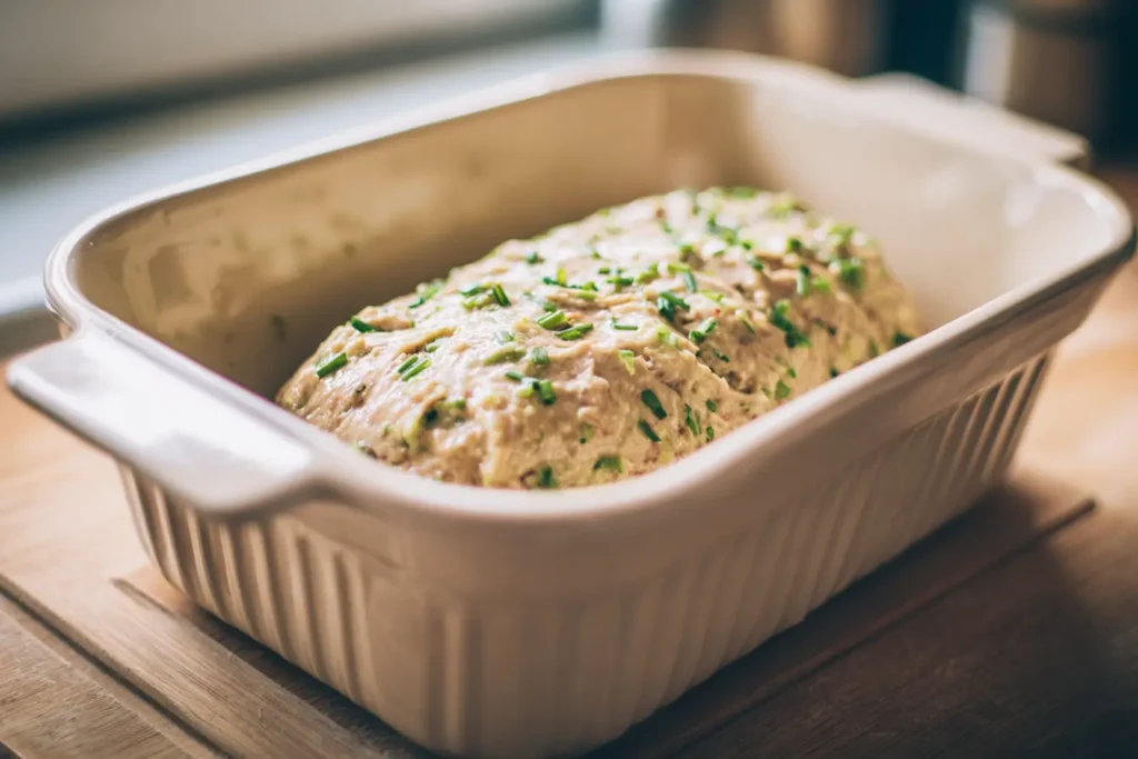 leberkäse vorbereitung backform einfetten kreuzschnitt