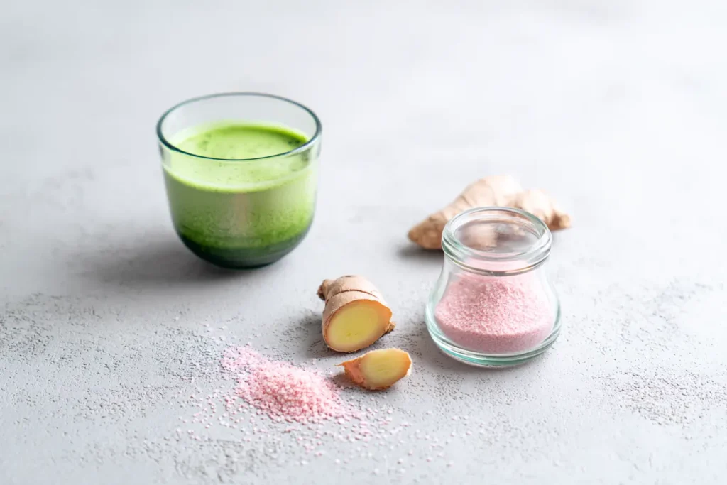 Japanisches Mounjaro-Getränk mit Matcha und Zitrus