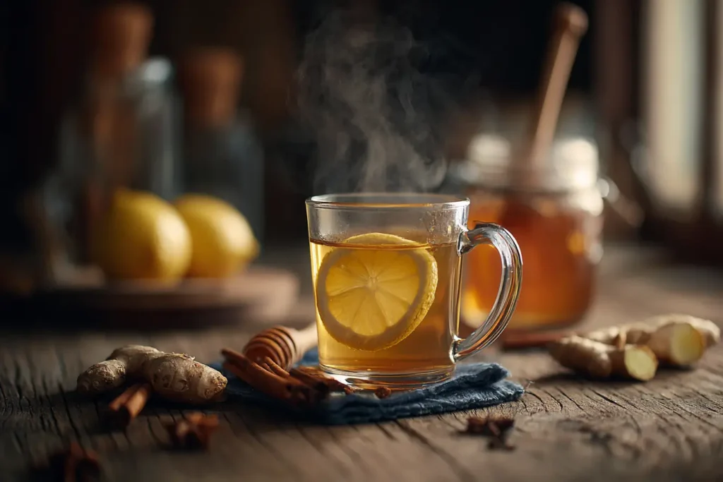 Ingwer-Trick Rezept mit 4 Zutaten – frischer Ingwer, Zimt, Zitrone und heißes Wasser