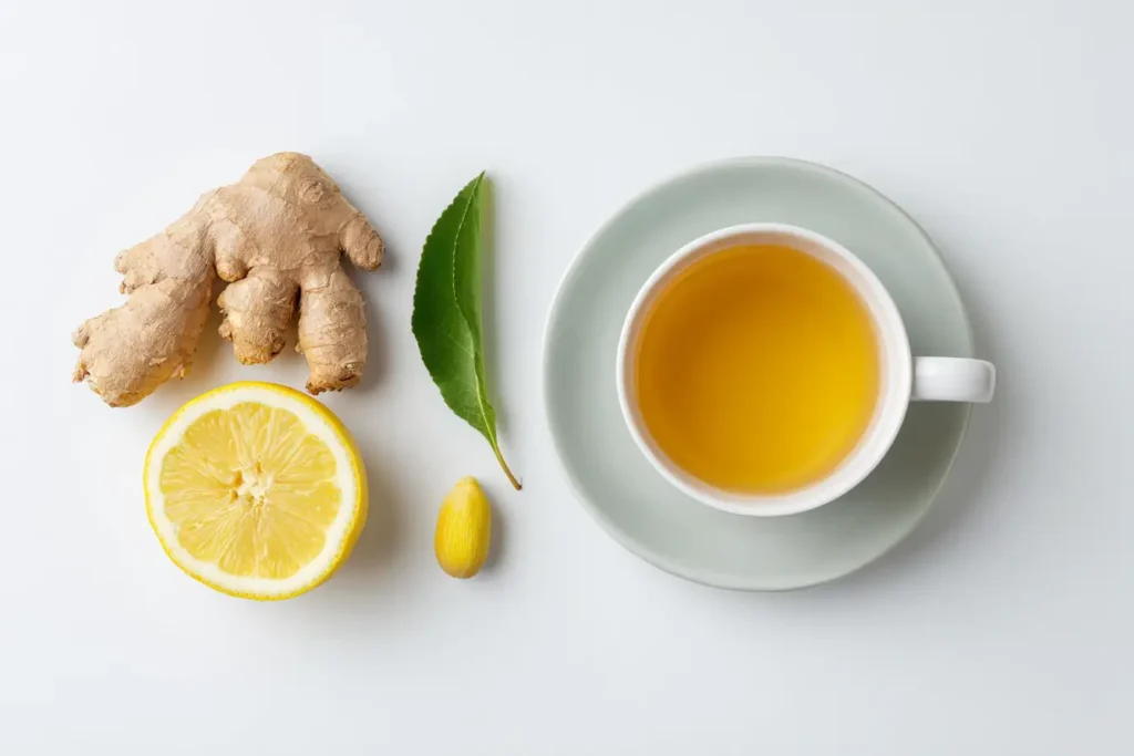 Ingwertee mit Zitrone und Zimt – warme Tasse für Immunsystem und natürliches Abnehmen