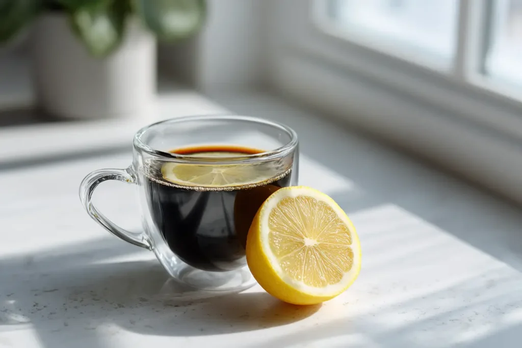 Kaffee mit Zitrone richtig zubereiten zum Abnehmen