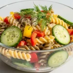Einfacher Nudelsalat als schmeckt immer Rezept für jeden Anlass