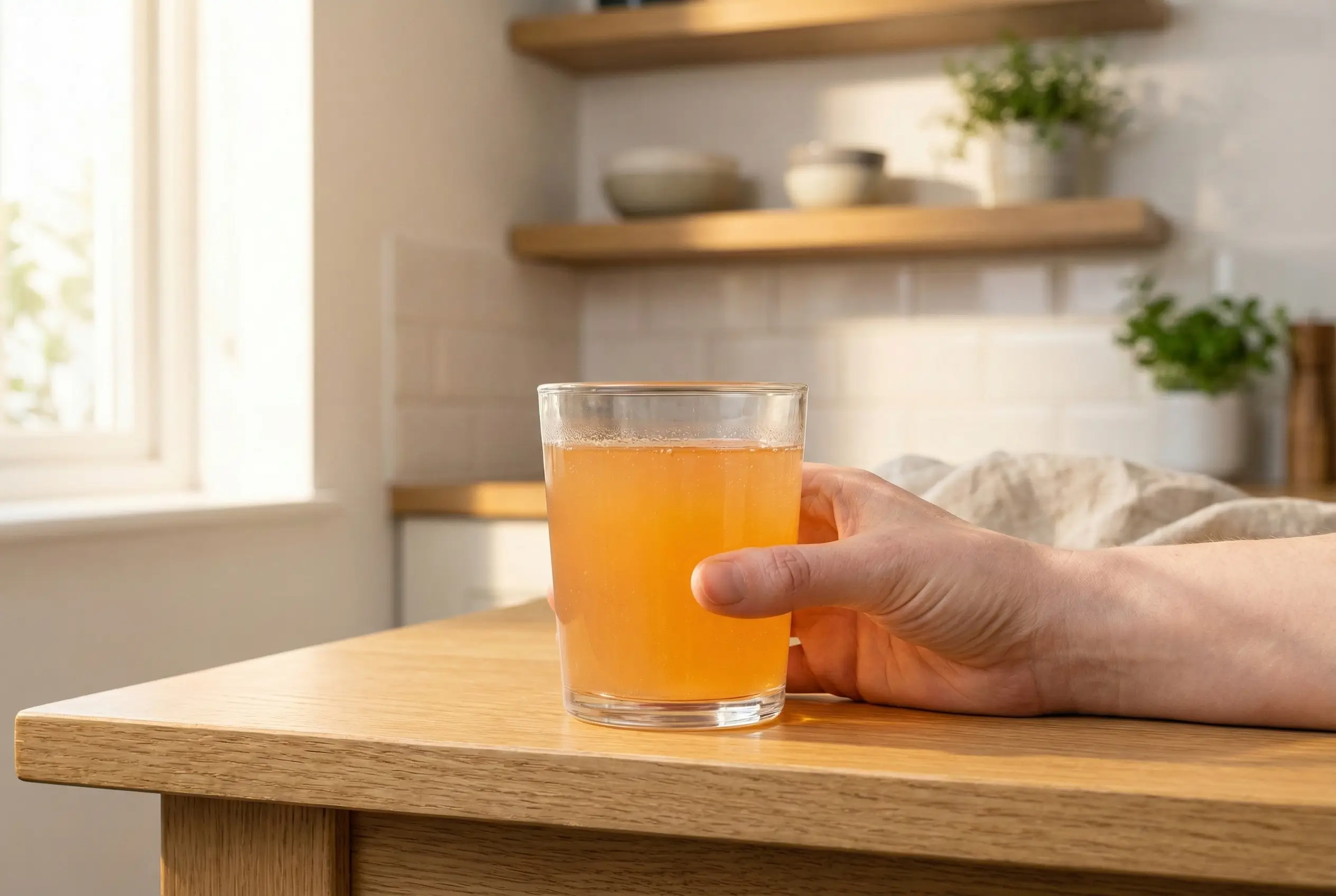 Gelatine-Trick zum Abnehmen – Getränk in einem Glas