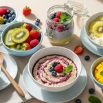 Zuckerarme Rezepte – gesundes Frühstück mit Haferflocken und Chia