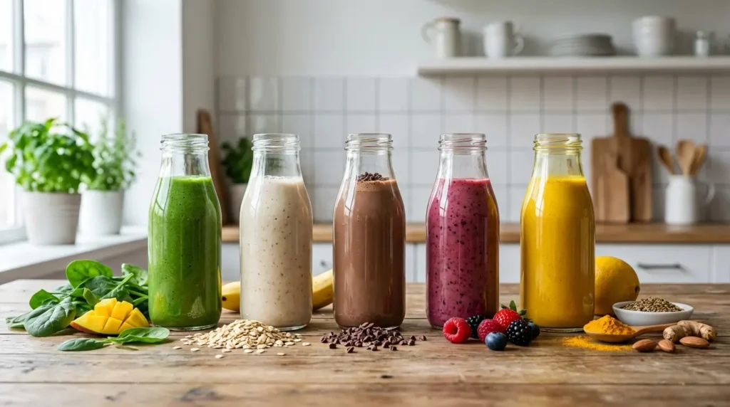 homemade weight loss shakes including green smoothie and protein shake