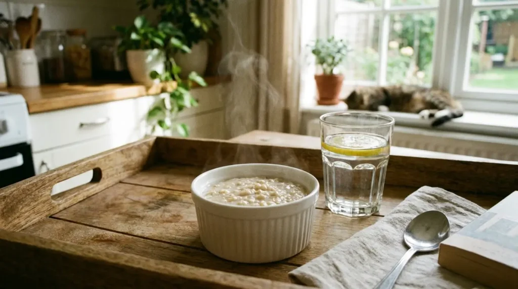 Warme Haferflocken Portion schonend zubereitet nach Magenbypass