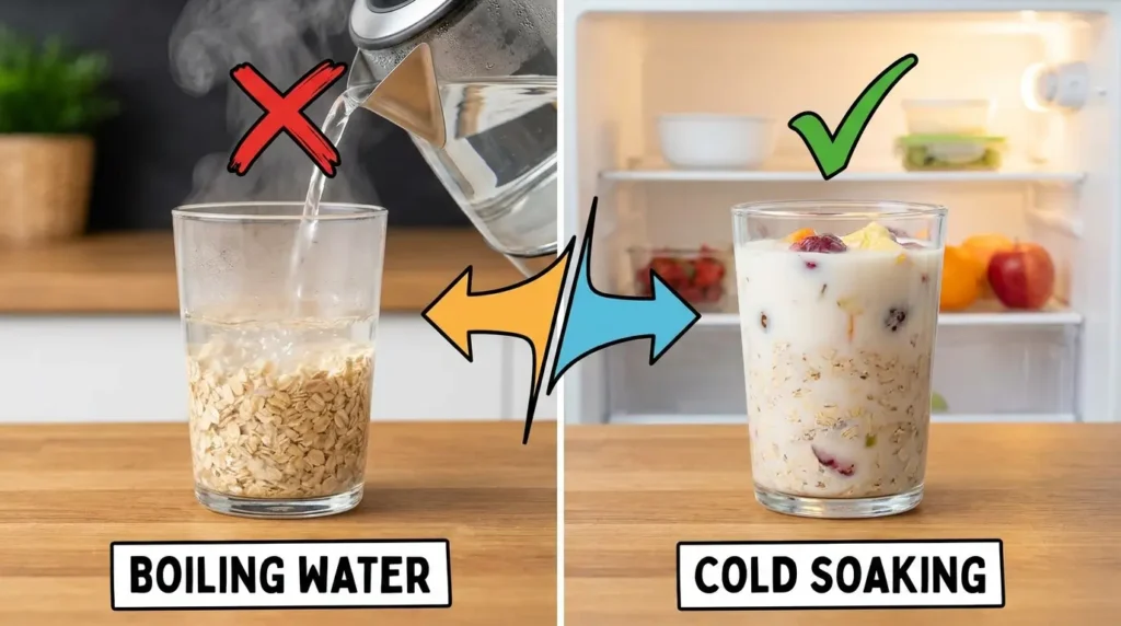 Kochendes Wasser zerstört Phytase falsch vs kaltes Einweichen richtig Vergleich