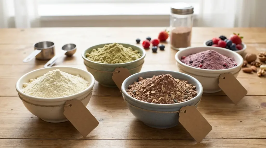different types of protein powder for weight loss whey vegan meal replacement