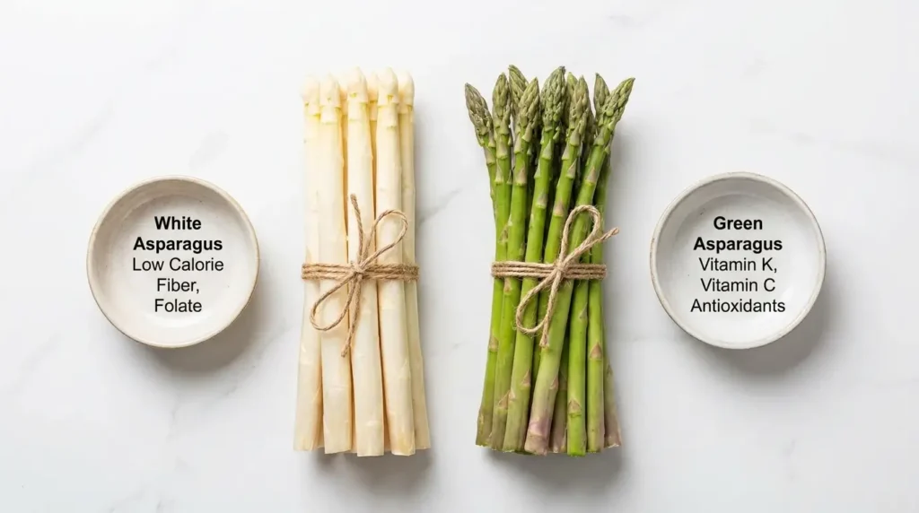 Weißer und grüner Spargel im Vergleich — welche Sorte eignet sich besser zum Abnehmen?