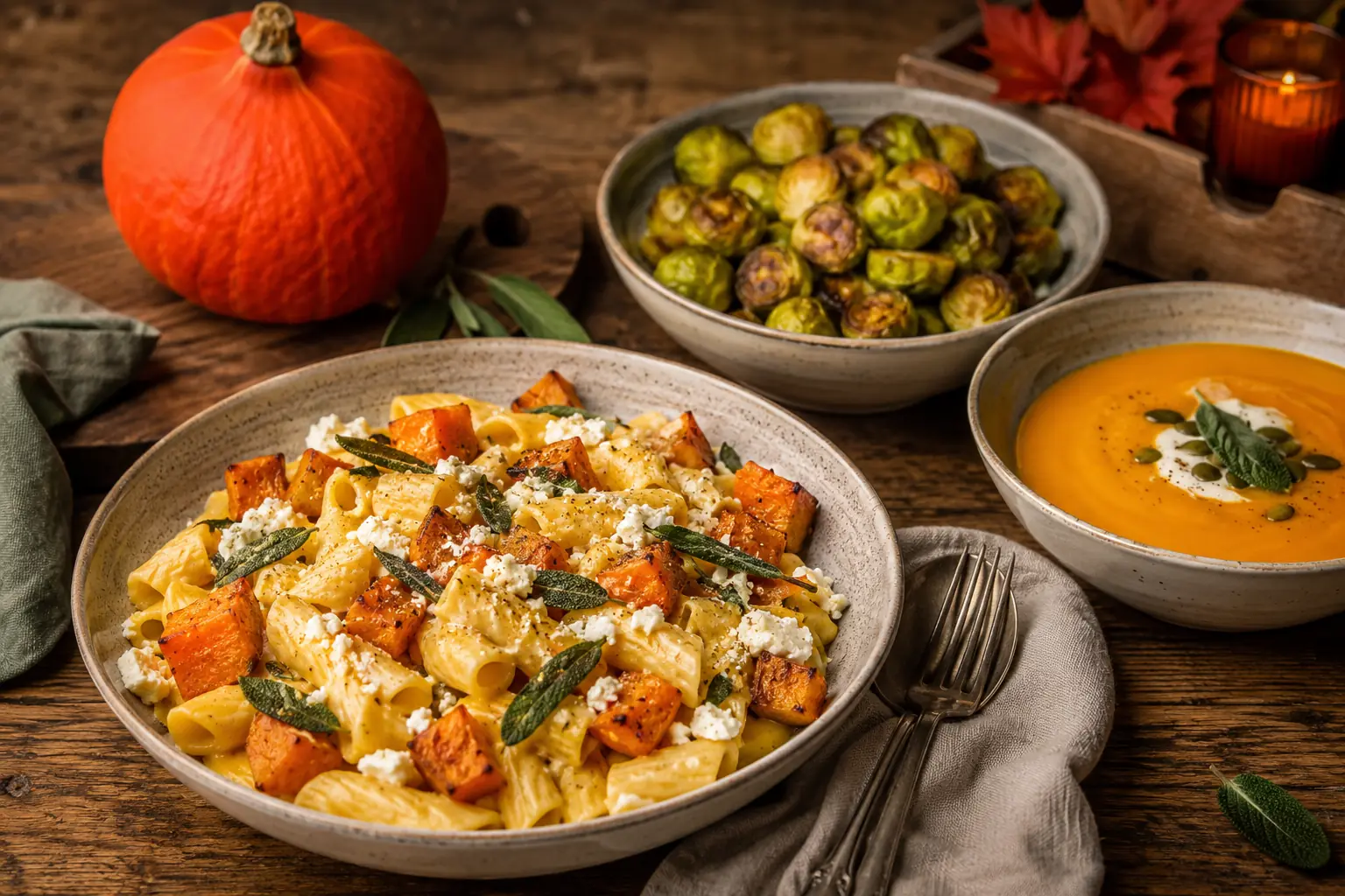 Herzhafte Herbst-Rezepte mit Kürbis und Rosenkohl