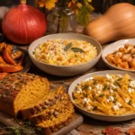 Verschiedene Kürbis Rezepte mit Ofenkürbis Risotto Gnocchi Pasta und Kürbisbrot