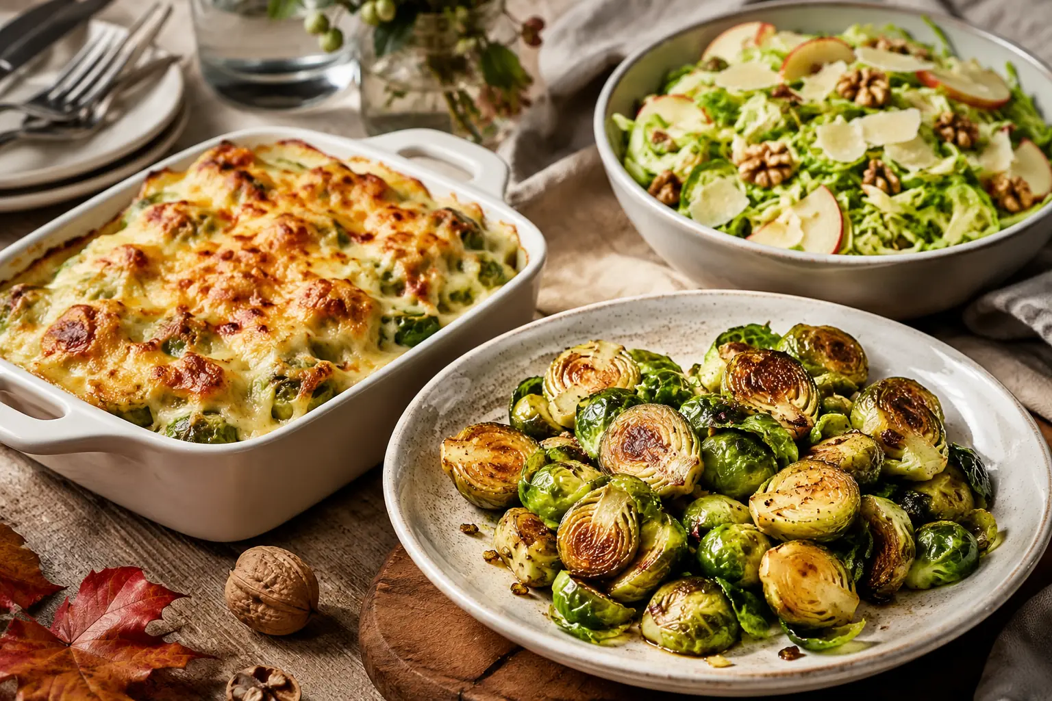 Rosenkohl aus der Pfanne, Auflauf und als Salat