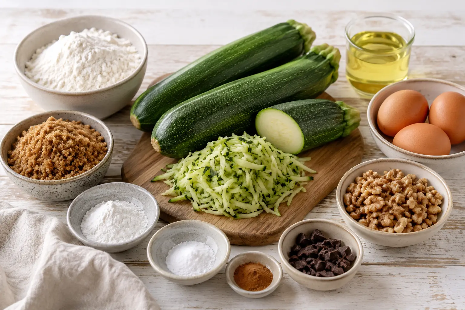 Zutaten für Zucchini Brot