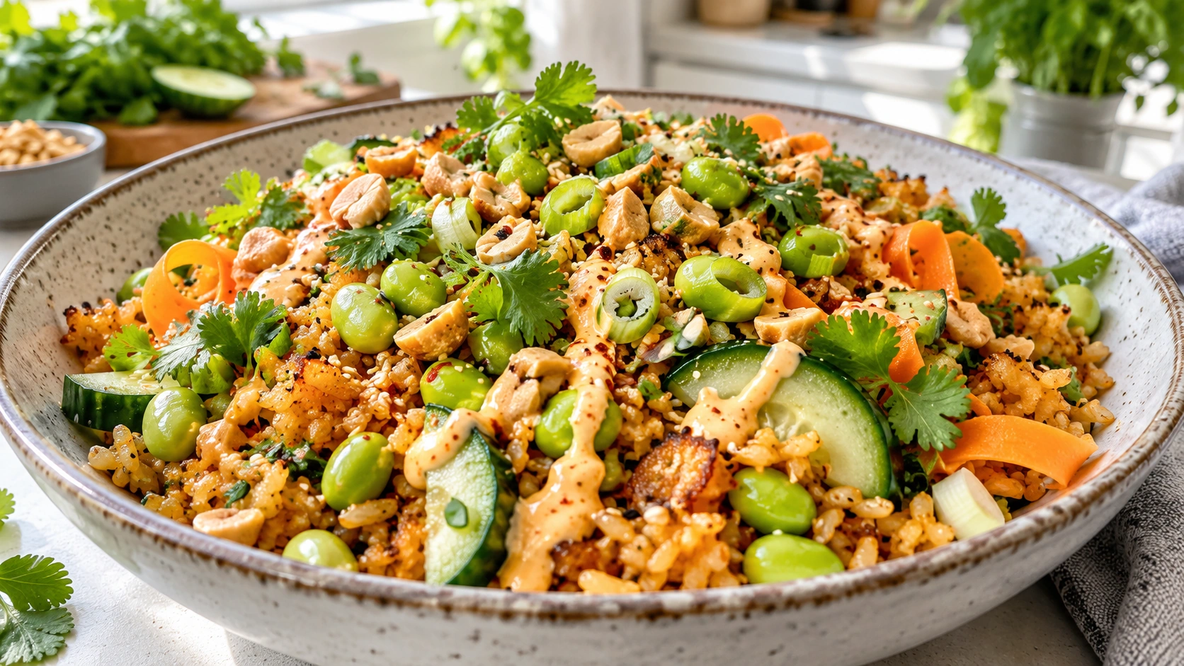 Reissalat mit Edamame als schnelle Alltagsküche bei Volle Kanne