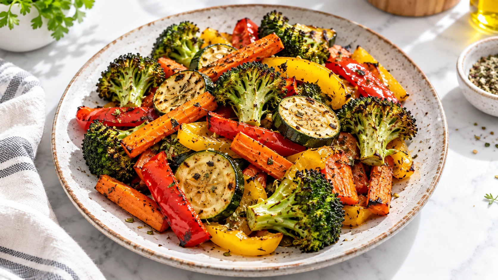 Gesunde Airfryer Gemüse Rezepte mit Zucchini Paprika und Karotten