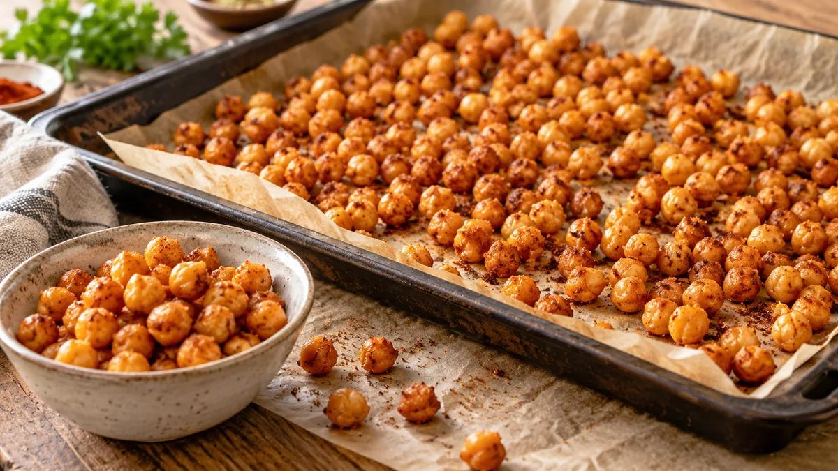 Geröstete Kichererbsen als knuspriger Snack