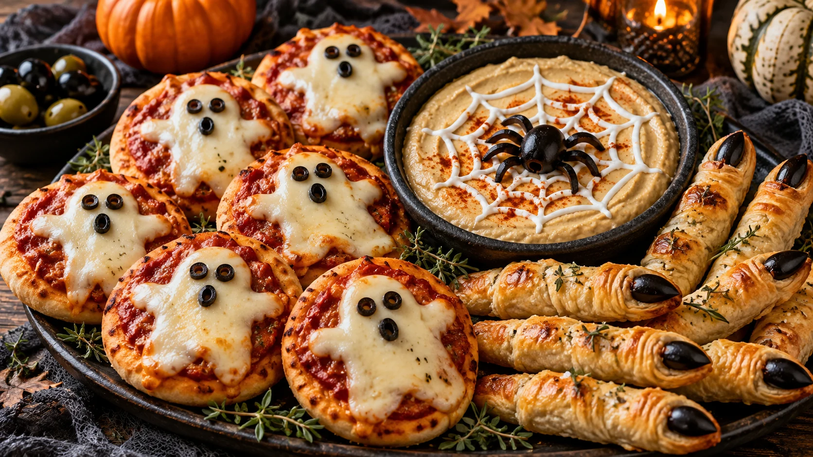 Halloween Fingerfood herzhaft mit einfachen Party-Snacks