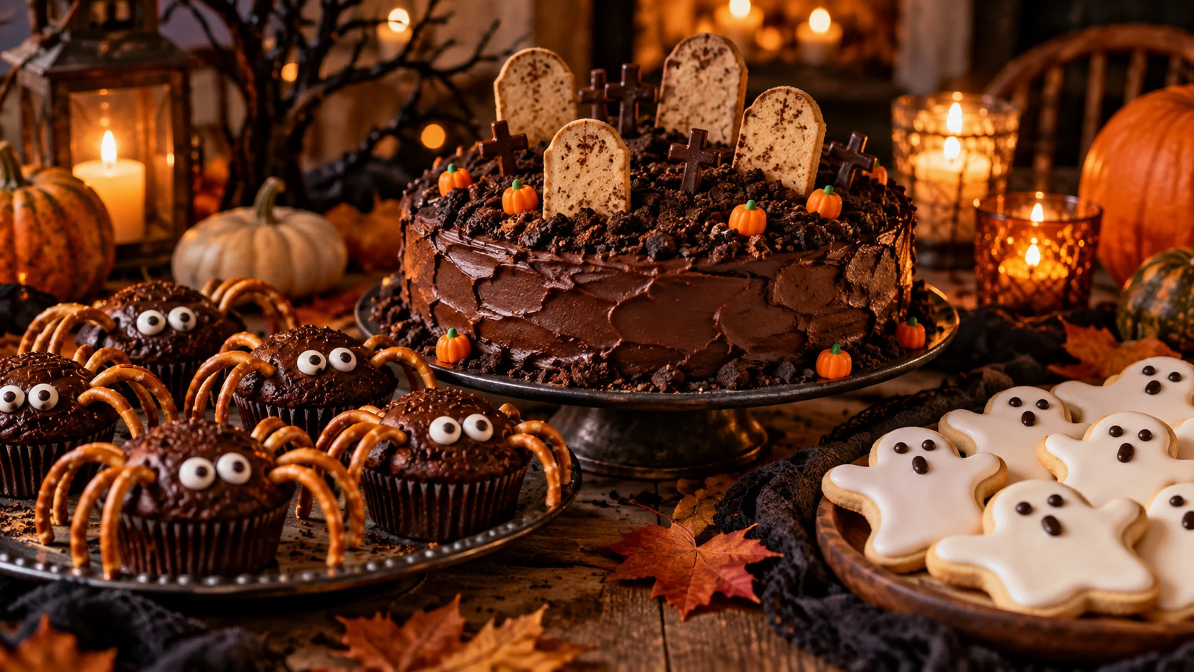 Halloween Muffins Kuchen und einfaches Gebäck