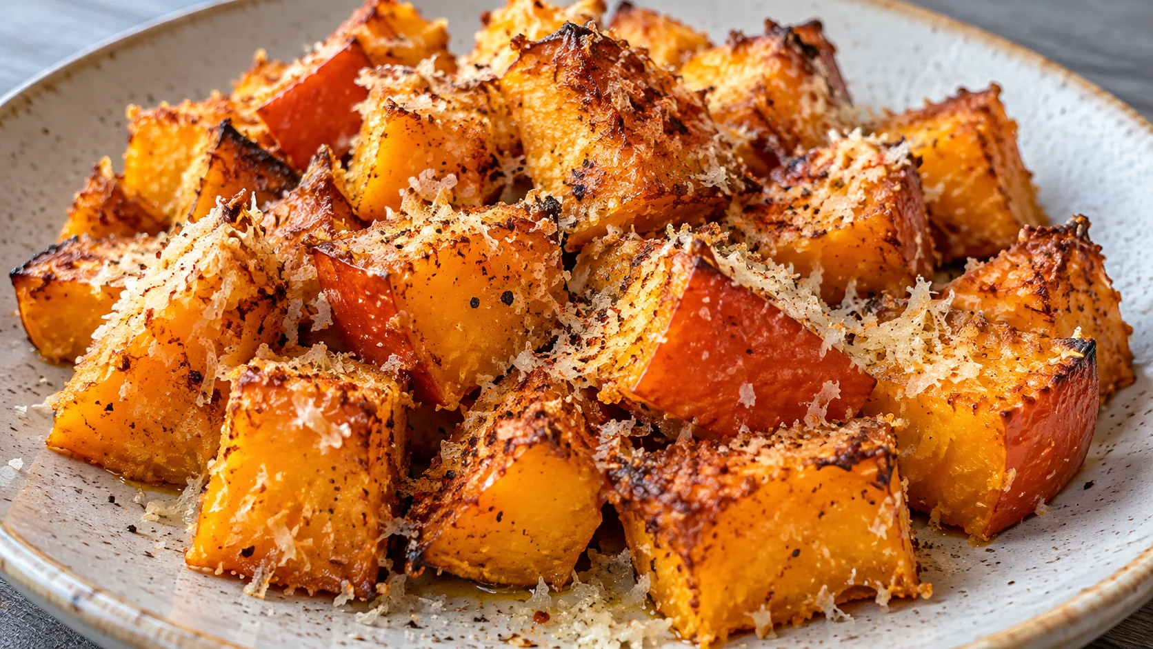 Knuspriger Parmesan-Kürbis aus dem Airfryer